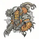 warcraft infernal being tattoo design idea