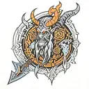 warcraft infernal being tattoo design idea