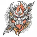 warcraft infernal being tattoo design idea