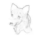 a border collie tattoo design idea