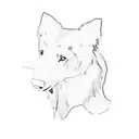 a border collie tattoo design idea