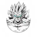 vegeta tattoo design idea