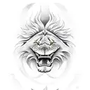 Lion Shark Eagle tattoo design idea