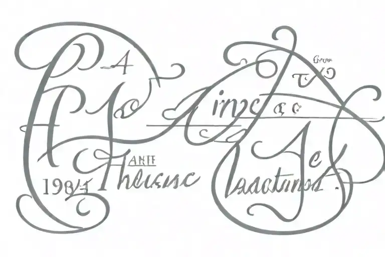 Philippians 4:13 written in cursive with parents initals in the bottom of it   tattoo design idea