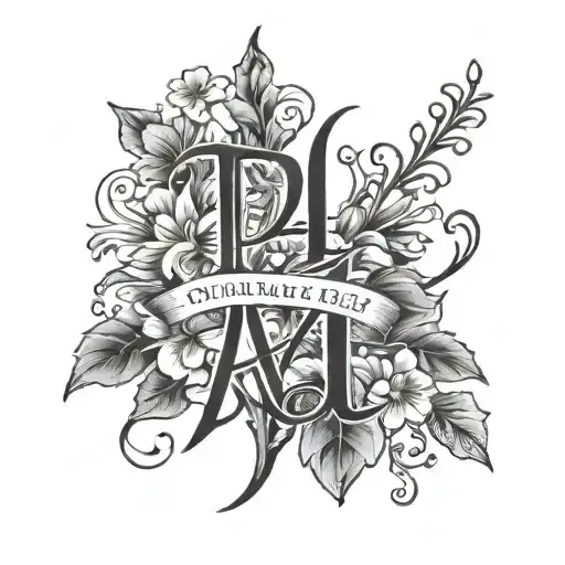 Philippians 4:13 written with parents initials in the bottom  tattoo design idea