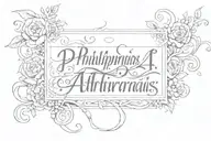 Philippians 4:13 written in cursive in a box with parents initals in the bottom of it   tattoo design idea