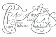 Philippians 4:13 written in cursive with parents initals in the bottom of it   tattoo design idea