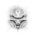 biomechanical, hydraulics, robotics  tattoo design idea