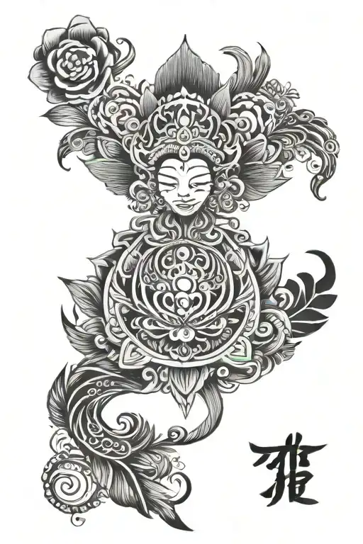 small Indonesian inspired tattoo micro realism style tattoo fine lines simple tattoo design idea