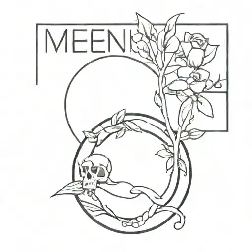 memento mori memento vivere tattoo design idea