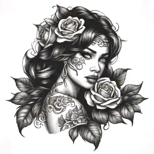 NAOMI AND ROSES tattoo design idea