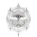 narsil with tree of gondor coming of handguard surrounded by ring of power enchantment  tattoo design idea