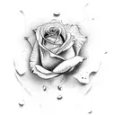 schädel krone rose  tattoo design idea