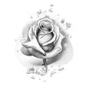 schädel krone rose  tattoo design idea