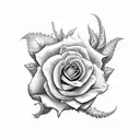 schädel krone rose  tattoo design idea