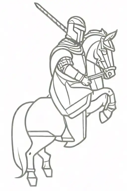 black knight chess piece tattoo design idea
