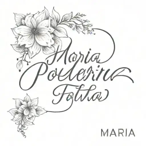 Maria, Polina, Valeria text tattoo tattoo design idea