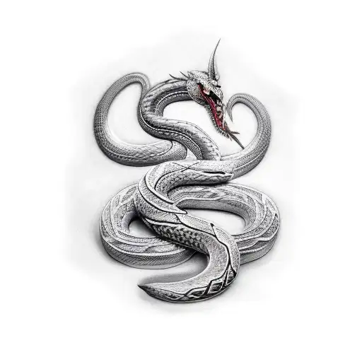 nordic serpent tattoo design idea