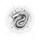 nordic serpent tattoo design idea