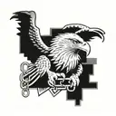Eagle, crops, 1776, jail bars, chain, love, bricks tattoo design idea
