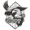 Eagle, crops, 1776, jail bars, chain, love, bricks tattoo design idea
