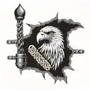 Eagle, crops, 1776, jail bars, chain, love, bricks tattoo design idea