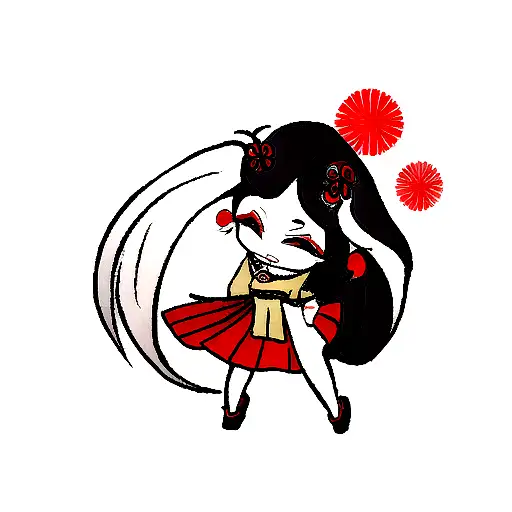 Geisha tattoo design idea