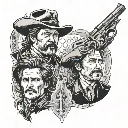 Kurt Russel and val Kilmer tombstone tattoo design idea