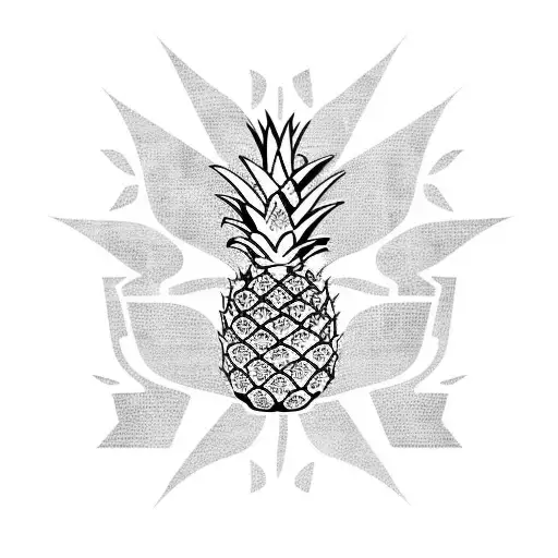Pineapple tattoo design idea