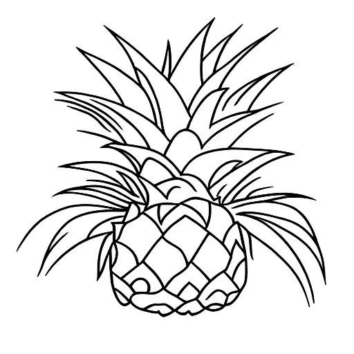 Pineapple tattoo design idea