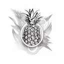 Pineapple tattoo design idea
