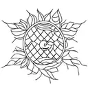 Pineapple tattoo design idea