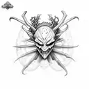 hunter x hunter phantom troop spider snd avatar four elements  tattoo design idea