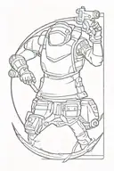 Fortnite theme tattoo design idea