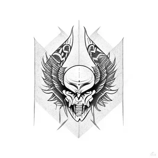 devil wing tattoo design idea