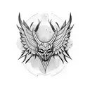 devil wing tattoo design idea