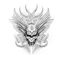 devil wing tattoo design idea