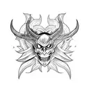 devil wing tattoo design idea