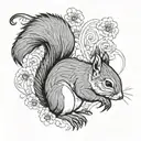 Squirrel tattoo design idea
