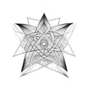 8 point star tattoo design idea