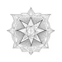8 point star tattoo design idea