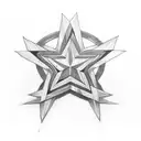 8 point star tattoo design idea