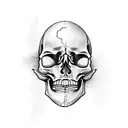 skull and Motor tattoo design idea