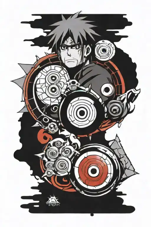 sleeve anime naruto eyes sharingan tattoo design idea