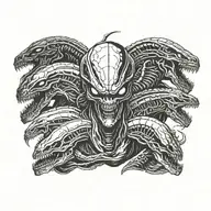 Alien Xenomorph Evolution tattoo design idea