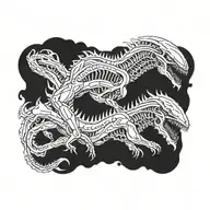 Alien Xenomorph queen tattoo design idea