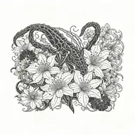 Alien Xenomorph queen Anne's lace tattoo design idea