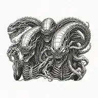 Alien Xenomorph, Evolution tattoo design idea