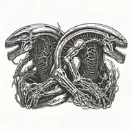 Alien Xenomorph, Evolution tattoo design idea