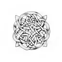 celtic eternity knot, nautical chart tattoo design idea